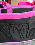 HILASON Western Horse Grooming Tote Bag Organizer Tool Kit Accessories Black/Pink