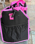 HILASON Western Horse Grooming Tote Bag Organizer Tool Kit Accessories Black/Pink