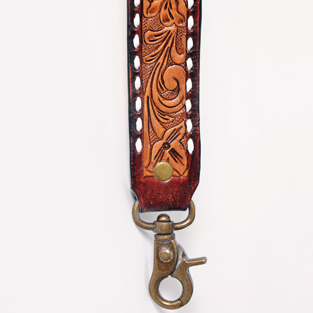 American Darling ADSTF117 Hand Tooled Genuine Leather Crossbody Handle Strap For Bags