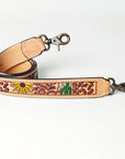 American Darling ADSTF124 Hand Tooled Genuine Leather Crossbody Handle Strap For Bags