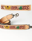 American Darling ADSTF124 Hand Tooled Genuine Leather Crossbody Handle Strap For Bags