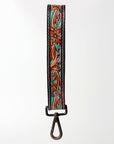 American Darling ADBRF127 Hand Tooled Genuine Leather Handle Strap For Wristlet Bags