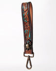 American Darling ADBRF127 Hand Tooled Genuine Leather Handle Strap For Wristlet Bags