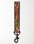 American Darling ADBRF129 Hand Tooled Genuine Leather Handle Strap For Wristlet Bags