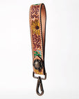 American Darling ADBRF130 Hand Tooled Genuine Leather Handle Strap For Wristlet Bags