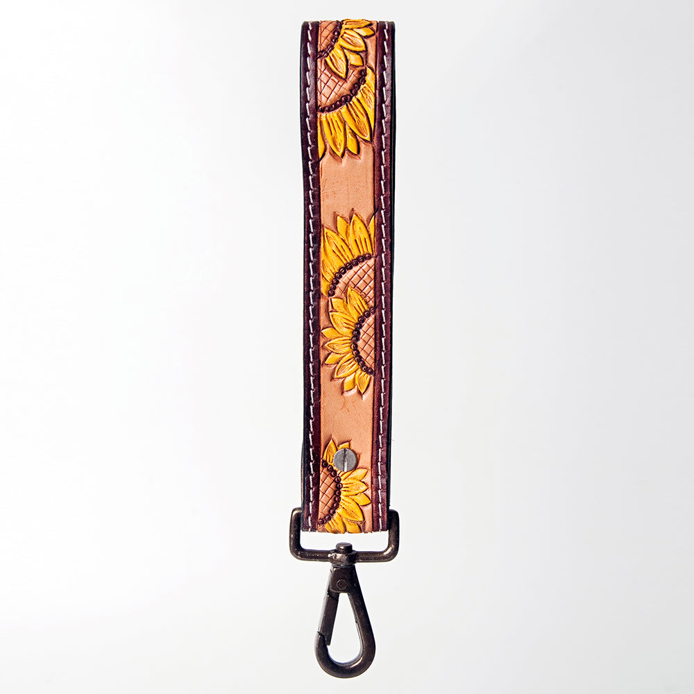 American Darling Full Grain Genuine Leather Handle Strap For Wristlet Bags