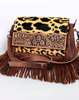 ADBG524JAU American Darling Hand Tooled Hair On Genuine Leather Women Bag Western Handbag Purse