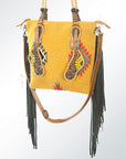 American Darling ADBG540DAR1 Tote Hand Tooled Saddle Blanket Genuine Leather Women Bag Western Handbag Purse