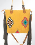 American Darling ADBG540DAR1 Tote Hand Tooled Saddle Blanket Genuine Leather Women Bag Western Handbag Purse