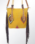 American Darling ADBG541DAR1 Tote Hand Tooled Saddle Blanket Genuine Leather Women Bag Western Handbag Purse