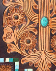 American Darling ADBG543 Large Crossbody Hand Tooled Genuine Leather Women Bag Western Handbag Purse