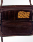 American Darling ADBG554 Organiser Hand Tooled Genuine Leather Women Bag Western Handbag Purse