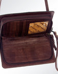 American Darling ADBG559 Organiser Hand Tooled Genuine Leather Women Bag Western Handbag Purse