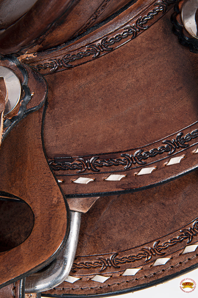 Western Horse Saddle American Leather Ranch Roping Trail Hilason Dark Brown
