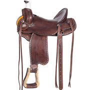 Western Horse Saddle American Leather Ranch Roping Trail Hilason Dark Brown