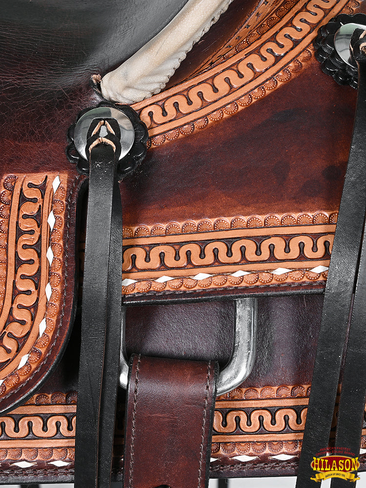 Western Horse Saddle American Leather Ranch Roping Hilason