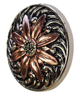 1 1/4 In Hilason Western Horse Floral Screw Back 2 Tone Finishing Tack Headstall Saddle Concho