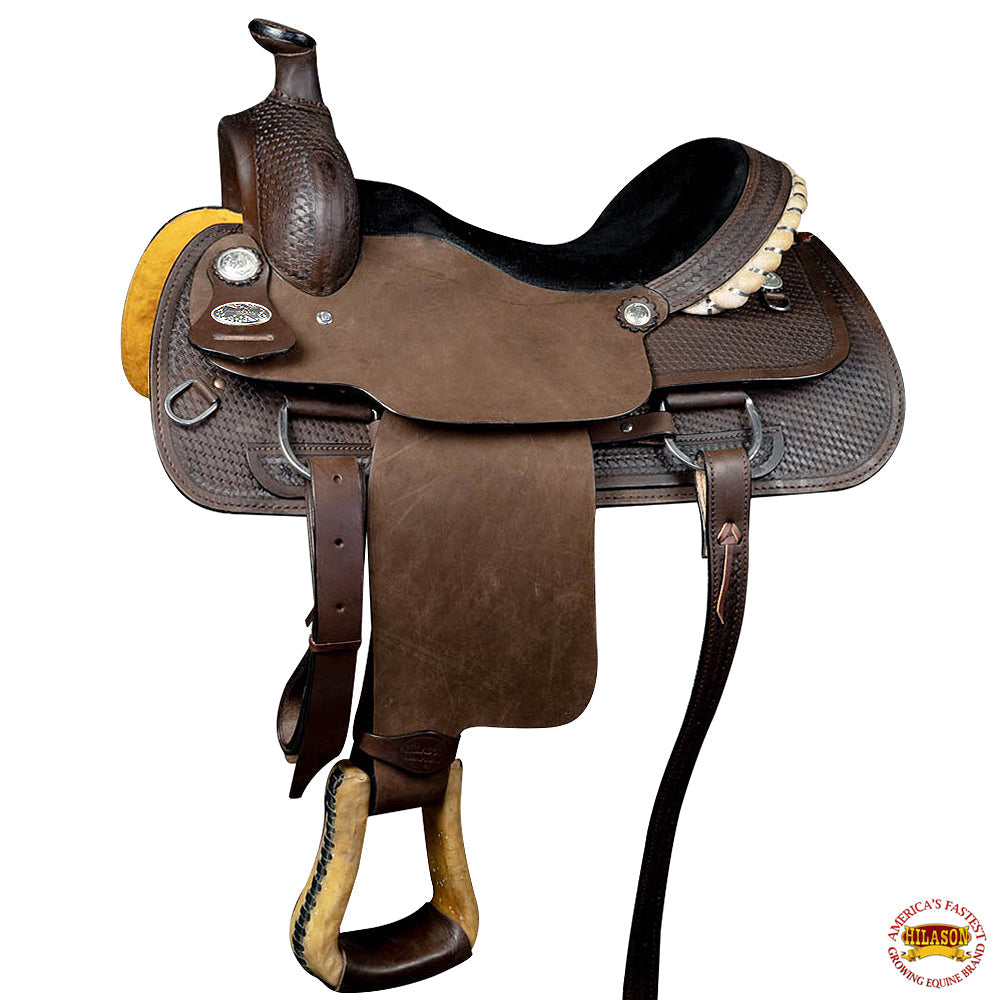 Western Horse Saddle American Leather Ranch Roping Cowboy Hilason