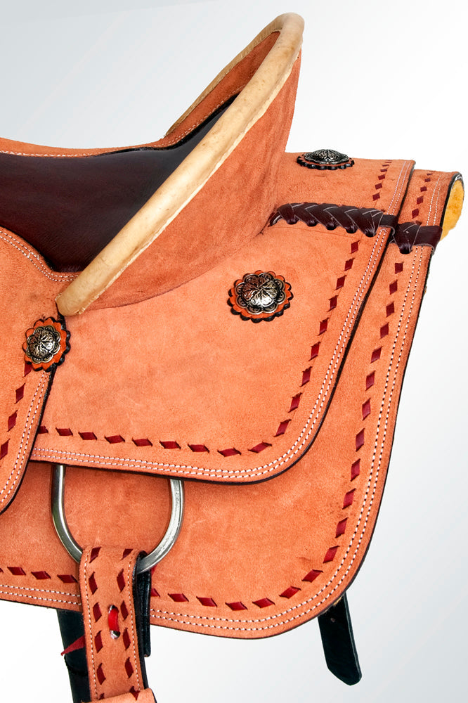 16 In Western Horse Saddle Genuine Leather Trail Roping Ranch Tack Set Comfytack