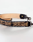 American Darling ADSTF112WHBU Hand Tooled Genuine Leather Crossbody Handle Strap For Bags