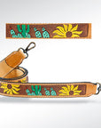 American Darling ADSTF127 Hand Tooled Genuine Leather Crossbody Handle Strap For Bags