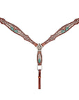 American Darling Western Horse Leaf Genuine Leather Headstall Tack Set