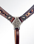 American Darling Western Horse Floral Headstall Tack Set Genuine Leather