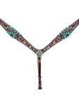 American Darling Western Horse Floral Headstall Tack Set Genuine Leather