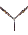 American Darling Western Horse Floral Headstall Tack Set Genuine Leather