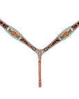 American Darling Western Horse Floral Headstall Tack Set Genuine Leather