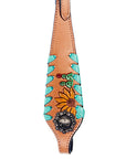 American Darling Western Horse Floral Headstall Tack Set Genuine Leather