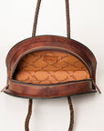 American Darling Taco Hair-On Hand Tooled Genuine Leather Western Women Bag Handbag Purse | Travel Bags College Casual