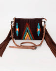 American Darling Saddle Blanket Genuine Leather Women Bag Western Handbag Purse