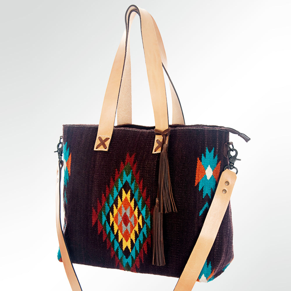 American Darling ADBG573D1 Tote Saddle Blanket Genuine Leather Women Bag Western Handbag Purse