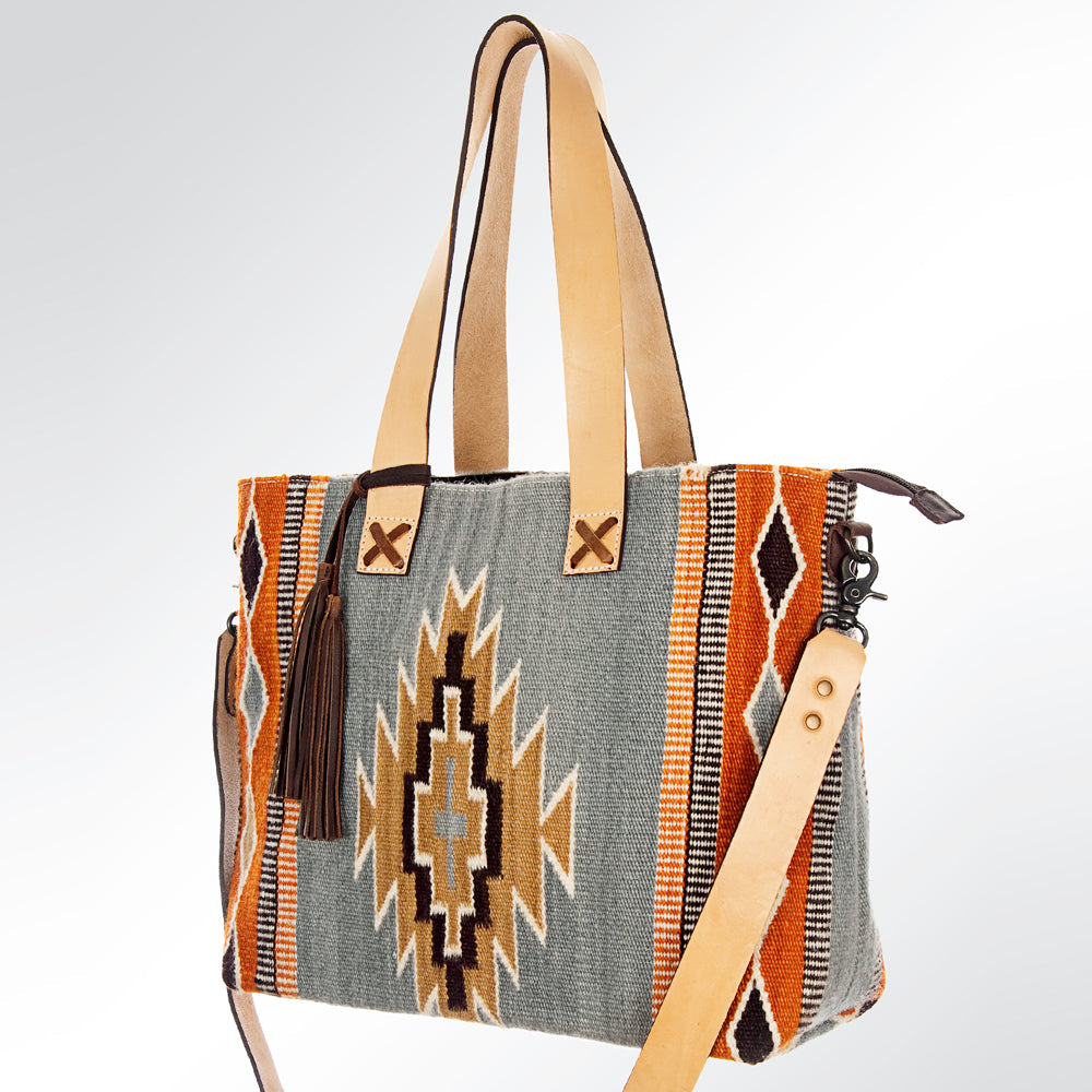 American Darling ADBG573D1 Tote Saddle Blanket Genuine Leather Women Bag Western Handbag Purse
