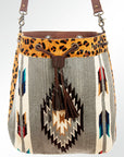 American Darling ADBG574D1 Large Crossbody Saddle Blanket Hair On Genuine Leather Women Bag Western Handbag Purse
