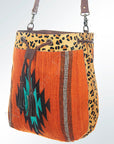 American Darling ADBG574D1 Large Crossbody Saddle Blanket Hair On Genuine Leather Women Bag Western Handbag Purse