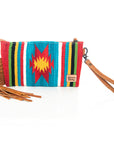 American Darling ADBG344TANDAR12 Wristlet Hand Tooled Saddle Blanket Genuine Leather Women Bag Western Handbag Purse