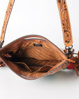 American Darling ADBG496A Clutch Hand Tooled Saddle Blanket Genuine Leather Women Bag Western Handbag Purse
