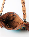 American Darling ADBG496A Clutch Hand Tooled Saddle Blanket Genuine Leather Women Bag Western Handbag Purse