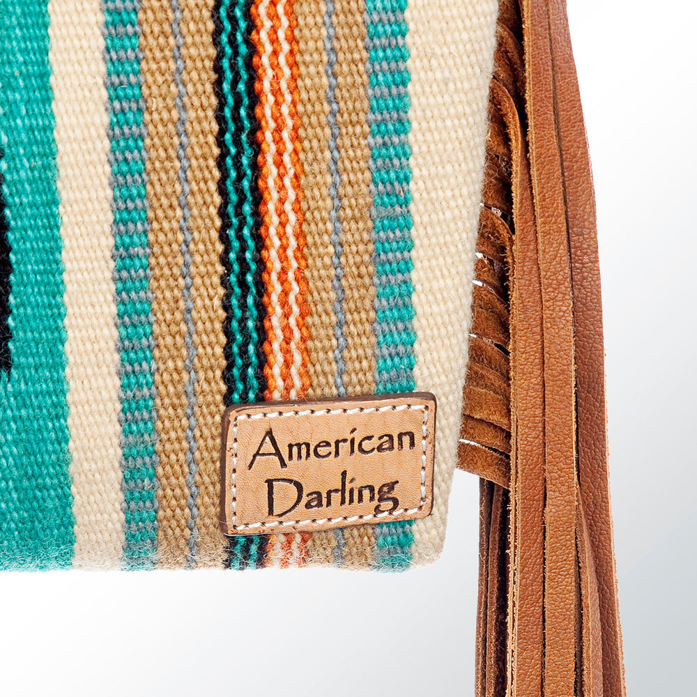 American Darling ADBG496A Clutch Hand Tooled Saddle Blanket Genuine Leather Women Bag Western Handbag Purse