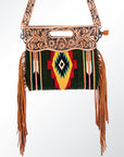 American Darling ADBG496A Clutch Hand Tooled Saddle Blanket Genuine Leather Women Bag Western Handbag Purse