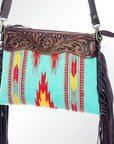 American Darling Cross Body Hand Tooled Saddle Blanket Genuine Leather Women Bag Western Handbag Purse