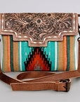 ADBG586 American Darling Hand Tooled Saddle Blanket Genuine Leather Women Bag Western Handbag Purse