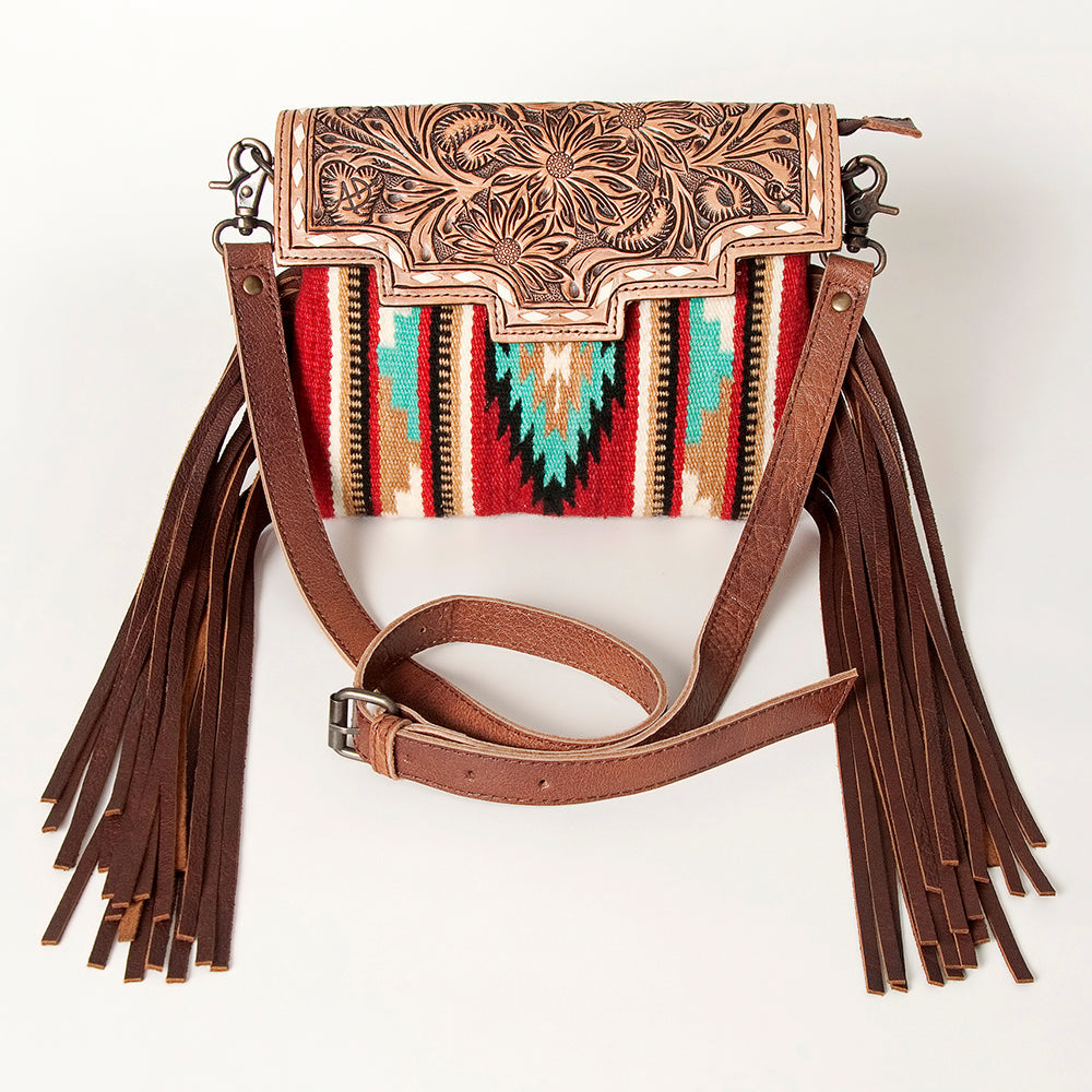 American Darling Crossbody Hand Tooled Saddle Blanket Genuine Leather Women Bag Western Handbag Purse