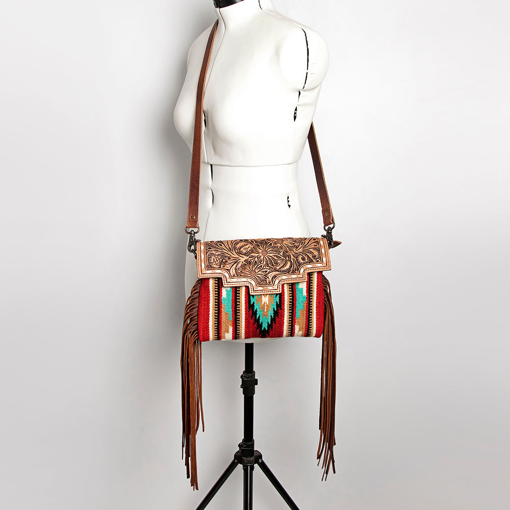 American Darling Crossbody Hand Tooled Saddle Blanket Genuine Leather Women Bag Western Handbag Purse