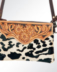 American Darling ADBG581 Small Crossbody Hand Tooled Hair-On Genuine Leather Women Bag Western Handbag Purse