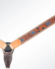 AMERICAN DARLING Western Horse Breast Collar Hand Carved American Leather Tan