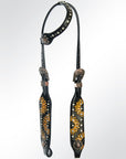 AMERICAN DARLING Western Horse One Ear Headstall Breast Collar Set Leather