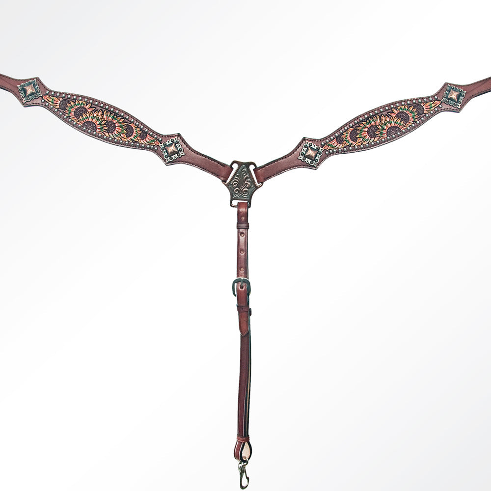 AMERICAN DARLING Western Horse Headstall Breast Collar Set American Leather